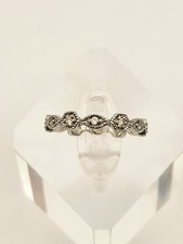 Sterling silver vintage CZ eternity ring
