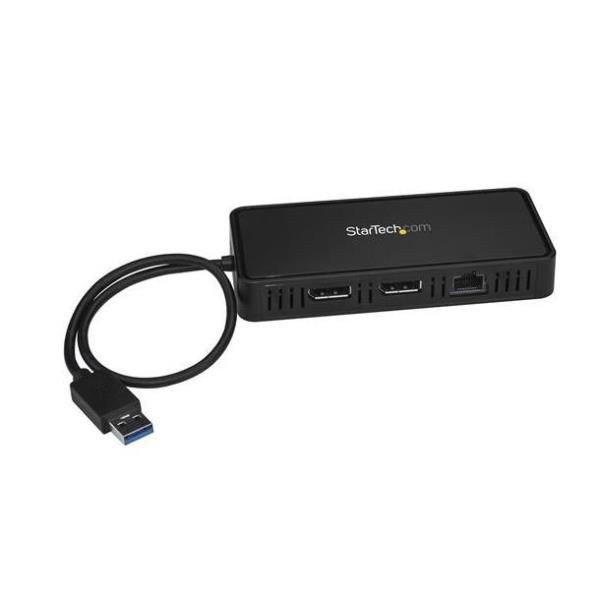 Startech Nero Docking Station Da Usb A Dp Doppio (Usb-A, 1 Porzione), Docking Station + Hub Usb, - Immagine 3