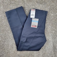 Dickies Cargo Pants Mens 34x32 Navy Blue Relaxed Straight Leg Uniform Workwear