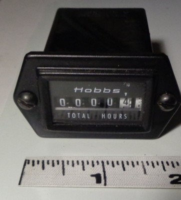 15000 Hobbs Hour Meter 4-40 Volts  Low Hours Shelf/Handling Wear Only 12V/24V