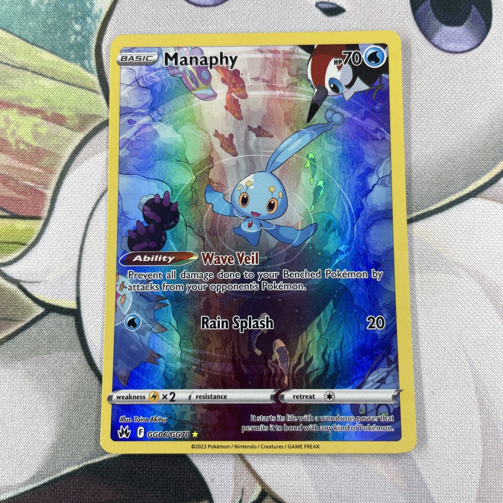 Manaphy GG06/GG70 Crown Zenith: Galarian Gallery Holo Pokemon Card MINT