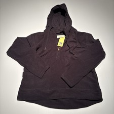 Womens All In Motion Black Long Sleeve 1/2 Zip Hoodie Medium NEW