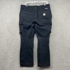 Carhartt Steel Cargo Pants Mens 36x30 Black Relaxed Fit Loose Utility Work Flex