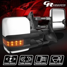 Chrome Poweredled Turn Signal Towing Mirrors For 1988-2002 Chevy Gmc Ck Truck Chrome Poweredled Turn Signal Towing Mirrors For 1988-2002 Chevy Gmc Ck Truck