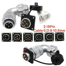 Aviation Socket & Angled Plug WF20 2-15 Pin IP65 Waterproof Cable Connector