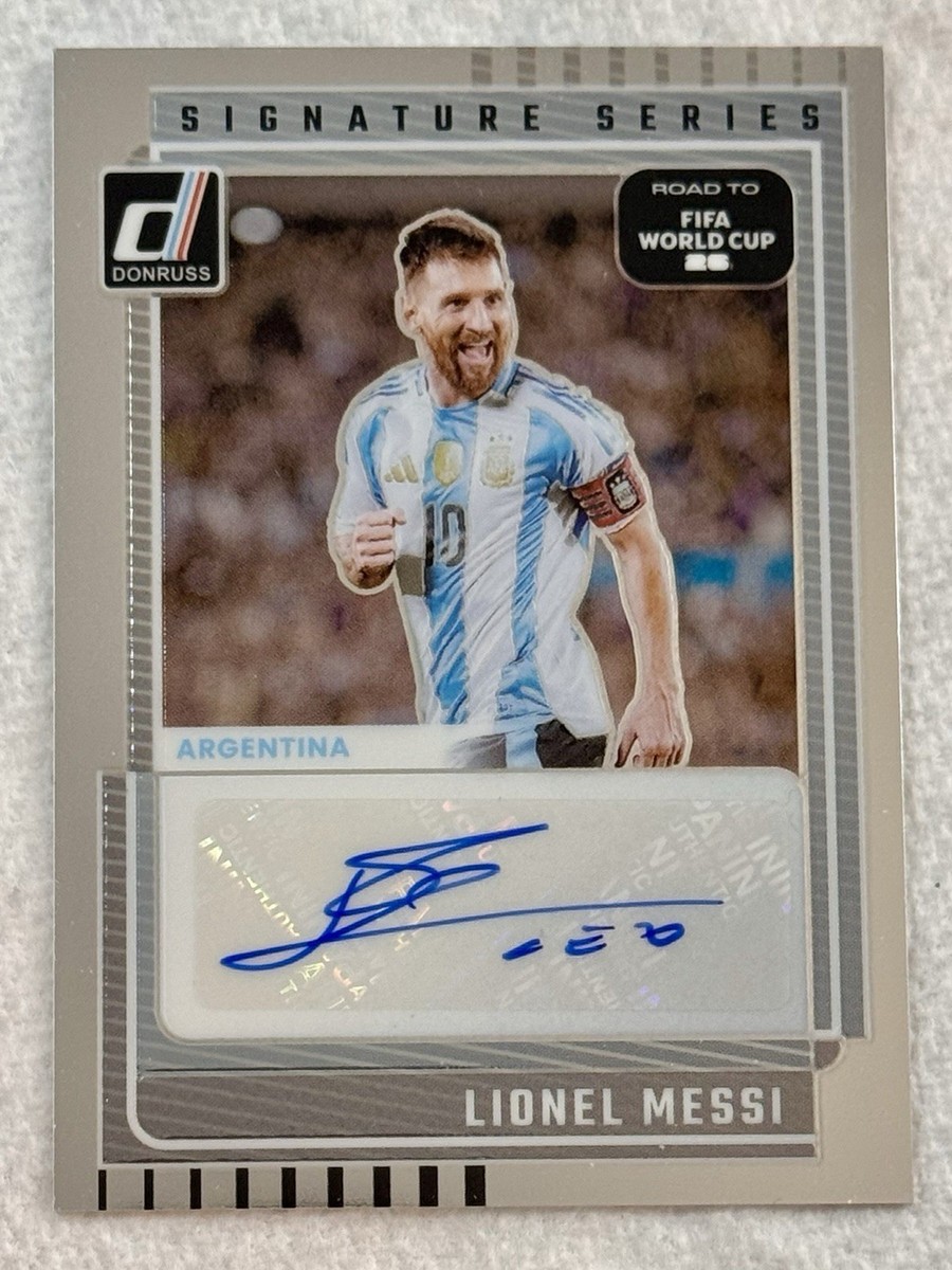ultra rare messi signed card 2025-26 Donruss Lionel Signature Series Auto Argentina FIFA World Cup LIONEL MESSI AUTOGRAPHED SIGNED TRADING
