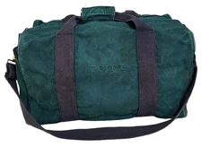 Vintage Rolex Canvas Duffle Travel Bag Green Blue Distressed Made in USA 