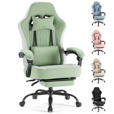 Computer Gaming Chair - High Back Ergonomic Desk Chair with Footrest and Lumb...