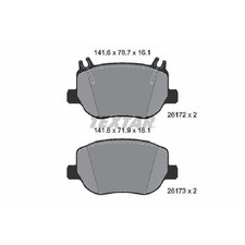 Satz Bremsbeläge Bremsklötze hinten für Mercedes C-Klasse W206 S206 id86716