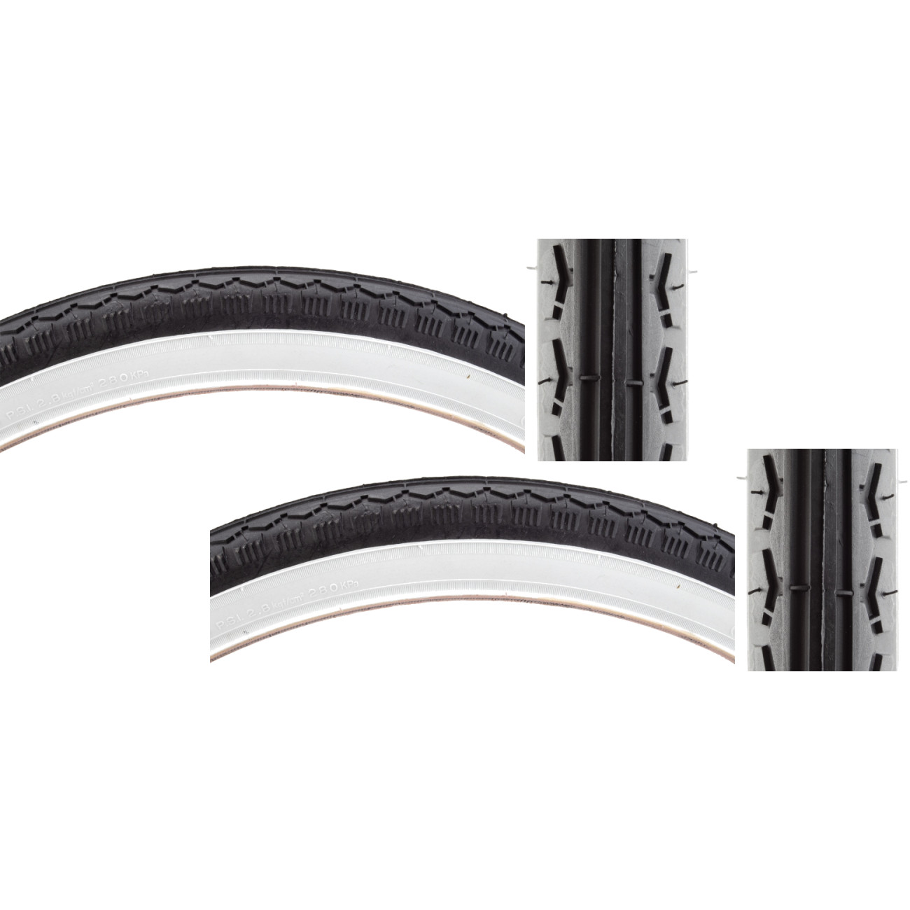 Упаковка из 2-х светоотражающих элементов Sunlite Street 26 x 2125 Clincher Wire 40 Черный Белый 10290₽