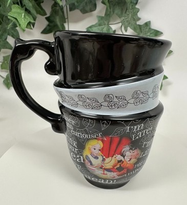 Alice In Wonderland Triple Stacked Mug Mad Hatter Drink Me Stack Disney Parks