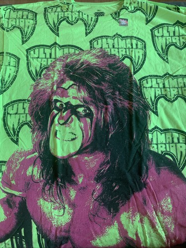 NEW w/tags WWE x Ultimate Warrior Full Print Graphic T-Shirt Size XL - Picture 3 of 5