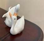 Vintage Hungarian Hollohaza Porcelain Deco Pair of Geese Figurine 1960's — photo 4
