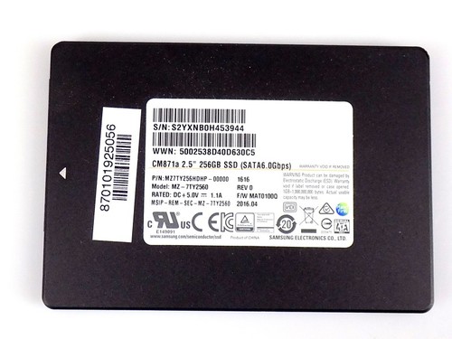 256GB Samsung CM871a SATA 6.0 GBit/s SSD 2.5-Zoll MZ7TY256HDHP-00000 MZ-7TY2560