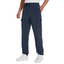 Men's 34"/36" Inseam Cool Lightweight Cargo Athletic Pants Fast Dry UPF50 Jog...