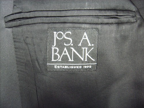 JOS A BANK Black One Button Tuxedo Full Suit Notch Collar 42R 33W 30L - Picture 4 of 12