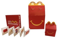 Lil McDonald  s Restaurant Happy Meal Toy 3 Mini Red Happy Meal Box 2025
