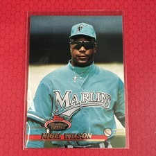 Topps 1993 Stadium Club #720 Nigel Wilson Florida Marlins Rookie Baseball Card. rookie card picture