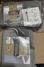 Clara Clark Bath Mat Set of 2 – Gray Memory Foam Bathroom Rugs 20”x32” + 20”x24