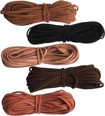 55 Yards 2.6Mm Suede Cord Faux Leather Cord String Rope Thread for Bracelet Neck