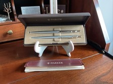 Vintage Parker Classic Pen & Pencil Set-Stain...