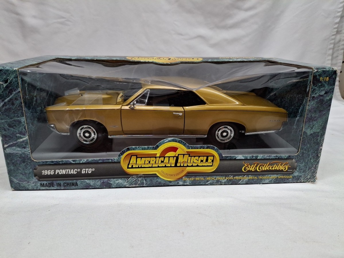ERTL American Muscle 1966 Pontiac GTO Gold Hardtop 1:18 | eBay