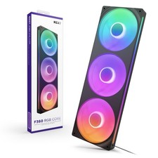 NZXT F360 RGB Core - 360mm Single-Frame Fan Unit with 3 x 120mm RGB Fans - Black