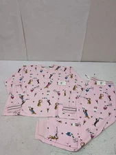PJ Salvage Blush Woof For Love L/S Knit Pajama Set Sz XL AM30