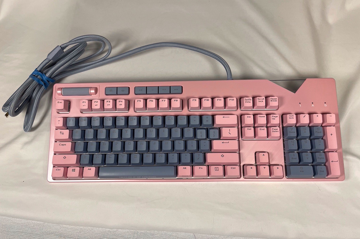 Asus ROG Strix Pink Flare LTD XA01 Mechanical Gaming Keyboard Pink Grey PARTS