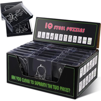 Metal IQ Wire Test Bulk 24 Pack Large Edutainment Brain Teaser Puzzle Game