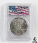 1991 USA $1 Silver Eagle Coin 9-11-01 WTC Ground Zero Recovery PCGS Gem UNC