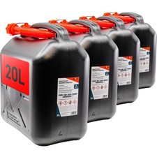  Benzin Kanister 20L (4x) schwarz Reservekanister Kraftstoff Öle
