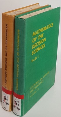 Mathematics of the Decision Sciences (2 vols.cpl./ 2 Bände KOMPLETT) Lectures in