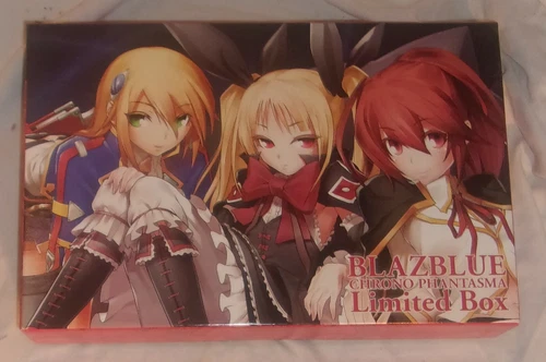 BLAZBLUE CHRONO PHANTASMA LIMITED BOX ITEMS ARE NEW INSIDE NO GAME