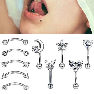 10x Nasenring Augenbraue Lippenstecker Ohrring Piercing Ohrringe Set Tragus Ohrstecker