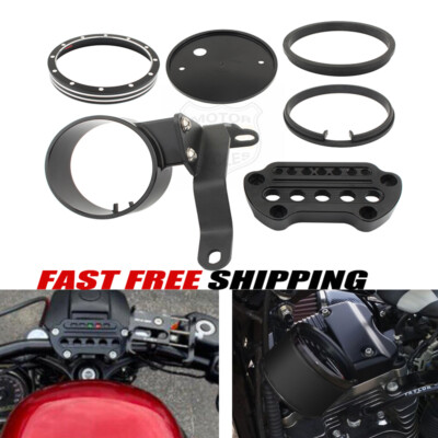 Speedometer Relocation Bracket For Harley Sportster - CNC Aluminum, 39MM Fork Mount | Adjustable Odometer Bracket For XL883, X1200
