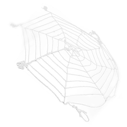Large Halloween Spider Web White Round Net For Yard Decor - Picture 7 of 22