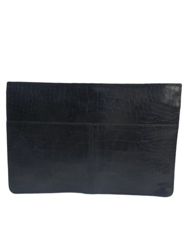 URGE Clutch Damen schwarz Leder Reißverschluss #BG1 Einheitsgröße neu ohne Etikett - Bild 2 von 3