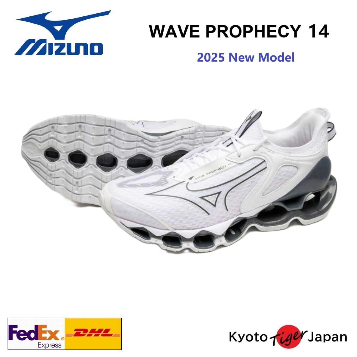 MIZUNO WAVE PROPHECY 14 (White/Silver) J1GC2551-32 [Unisex] High