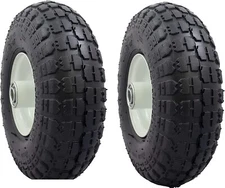 2 Pack 10-Inch Tires & Wheels 4.10/3.50-4 Replacement Utility Tires for Dolly