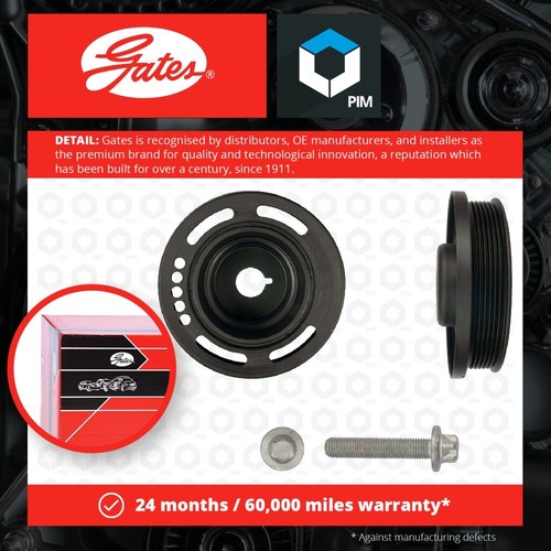 Crankshaft Pulley (TVD) fits VAUXHALL INSIGNIA A 1.6 08 to 17 Gates