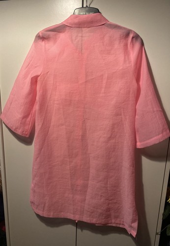Pink H&M Eur 32 Button Up Collared Cute Pink Bow Front Shirt Womens Cute - Picture 19 of 24