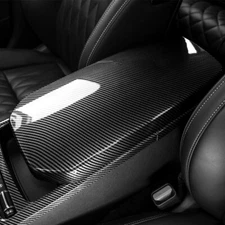 For Kia Stinger GT Carbon Fiber ABS Armrest Cushion Cover Center Console Box Pad