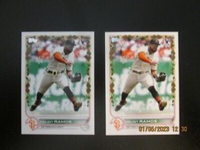 HELIOT RAMOS  2022 TOPPS HOLIDAY SP SANTA'S BELT CARD & BASE RC CARDS #HW121