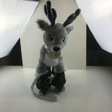 Build -A-Bear Silver Snow Reindeer w/ Skates ,boots, and collar