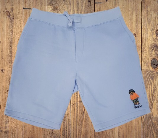 Polo Ralph Lauren Men’s Fleece Beach Teddy Bear Shorts 9” Light Blue Size XL