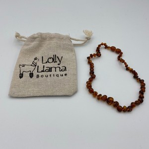 lolly llama amber teething necklace
