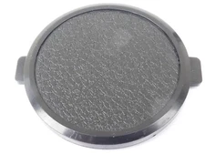 Used 49mm Lens Front Cap Black snap-on type made in Hong Kong plastic