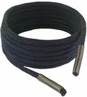 Shoe and Boot Laces Black 3 mm Round Leather Lengths from 45 cm-200 cm