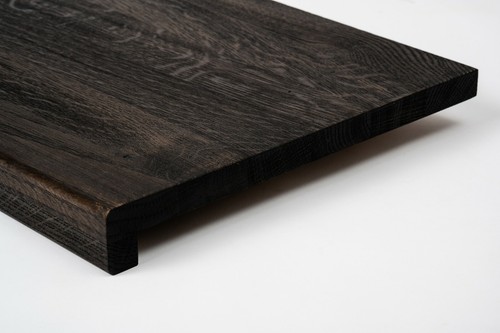 Renovierungsstufe Fensterbank Regal Räuchereiche 20 mm gebürstet schwarz geölt - Bild 2 von 12